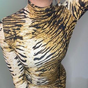 Sexy Tiger Suit Mini Dress with Gloves 🐯